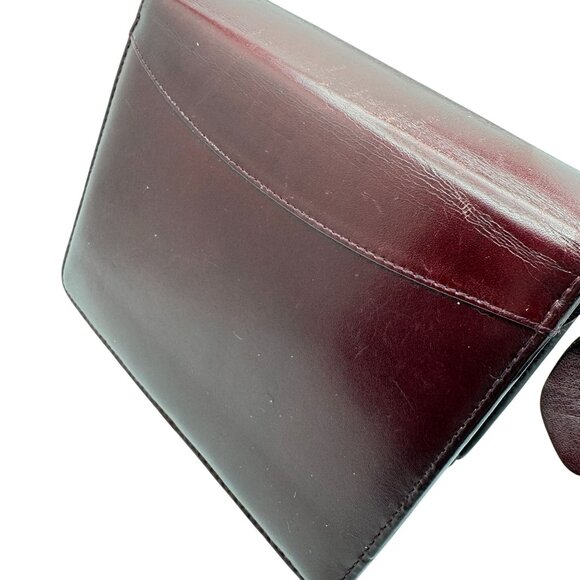 Franklin Quest Full Grain Aniline Leather Burgundy Planner Compact Sz 6-Ring - Picture 9 of 16